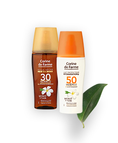 Natural Sales - Corine de Farme - Sun protection products, after-sun, Monoï de Tahiti, intense tanning, tanning oil...