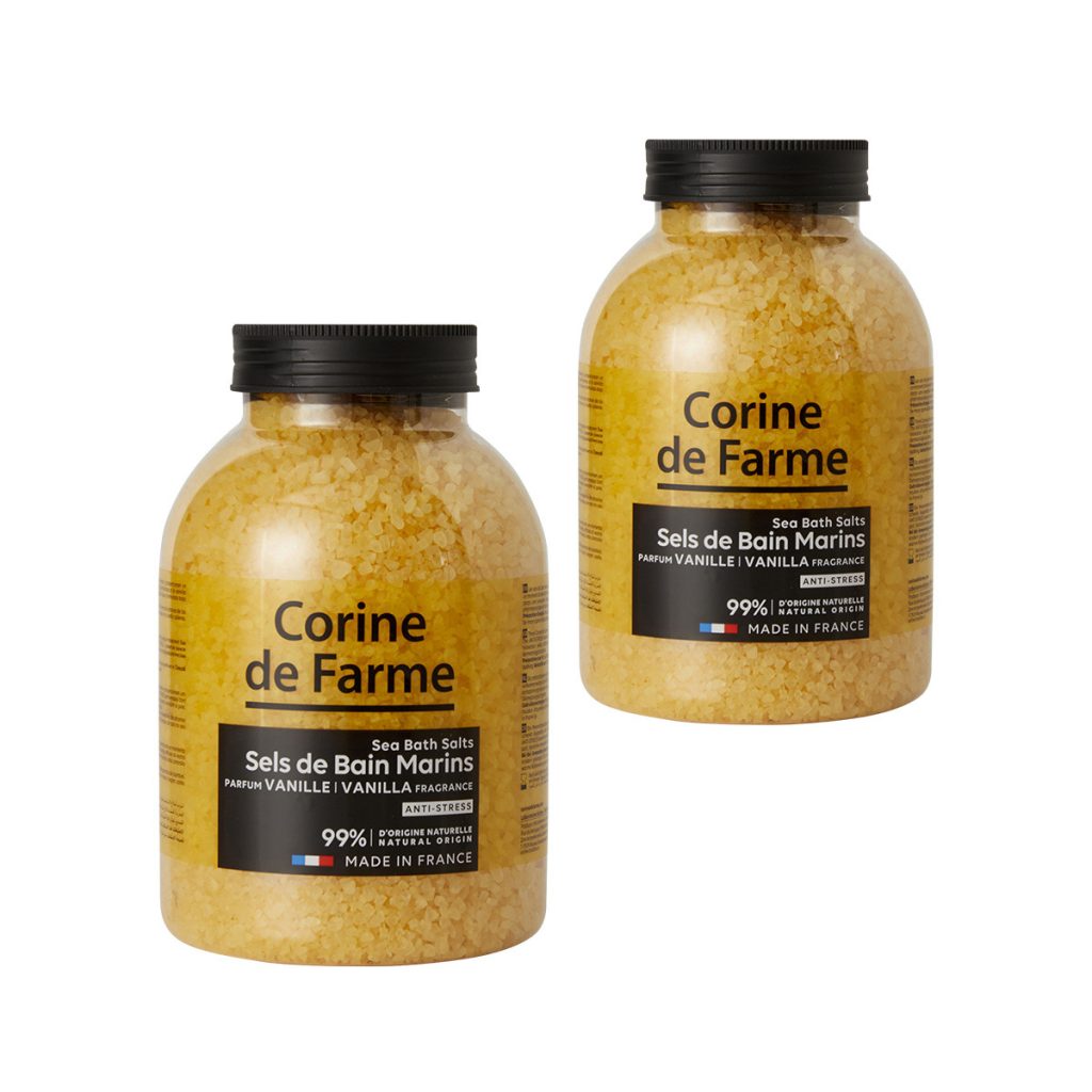 Set of 2 Anti-stress Marine Bath Salts Vanilla - Corine de Farme