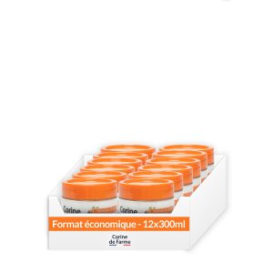 3-in-1 Hair Mask Nourishes – Repairs – Detangles - Economical pack x12 pots of 300ml - Corine de Farme - 100% Clean Beauty - Made in France
