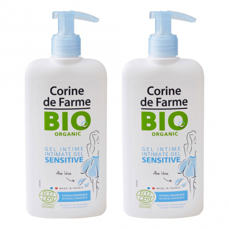 Lot de 2 Gels Intimes Sensitive 250ml - Certifiés Bio 