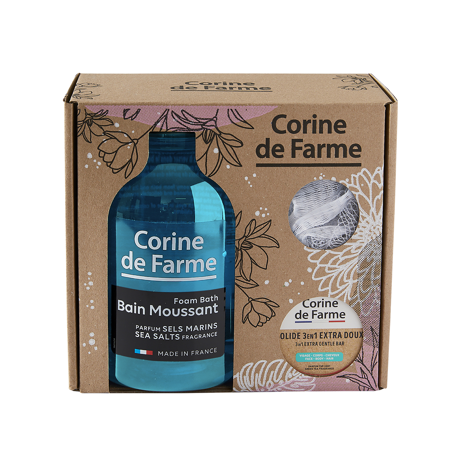 Coffret Bain Moussant Parfum sels marins - Corine de Farme