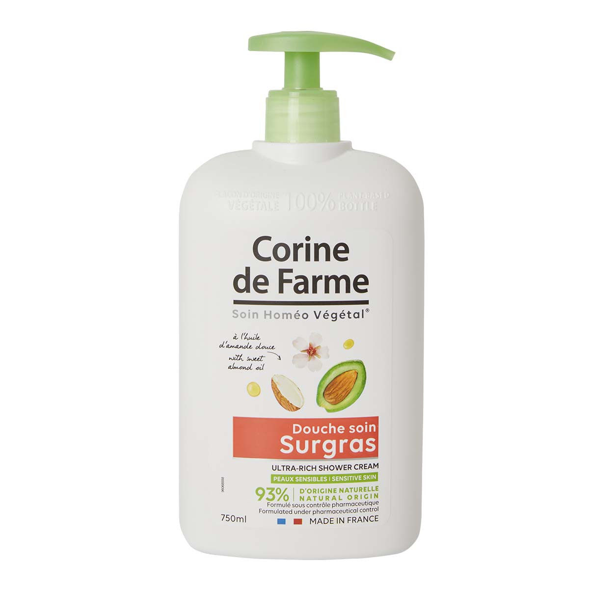 Gel Douche Soin Surgras A L'Huile d'Amande Douce - Corine De Farme