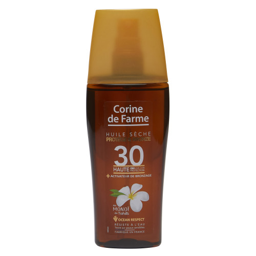 Huile Sèche Protège & Bronze avec Activateur de Bronzage SPF 30 Haute Protection 