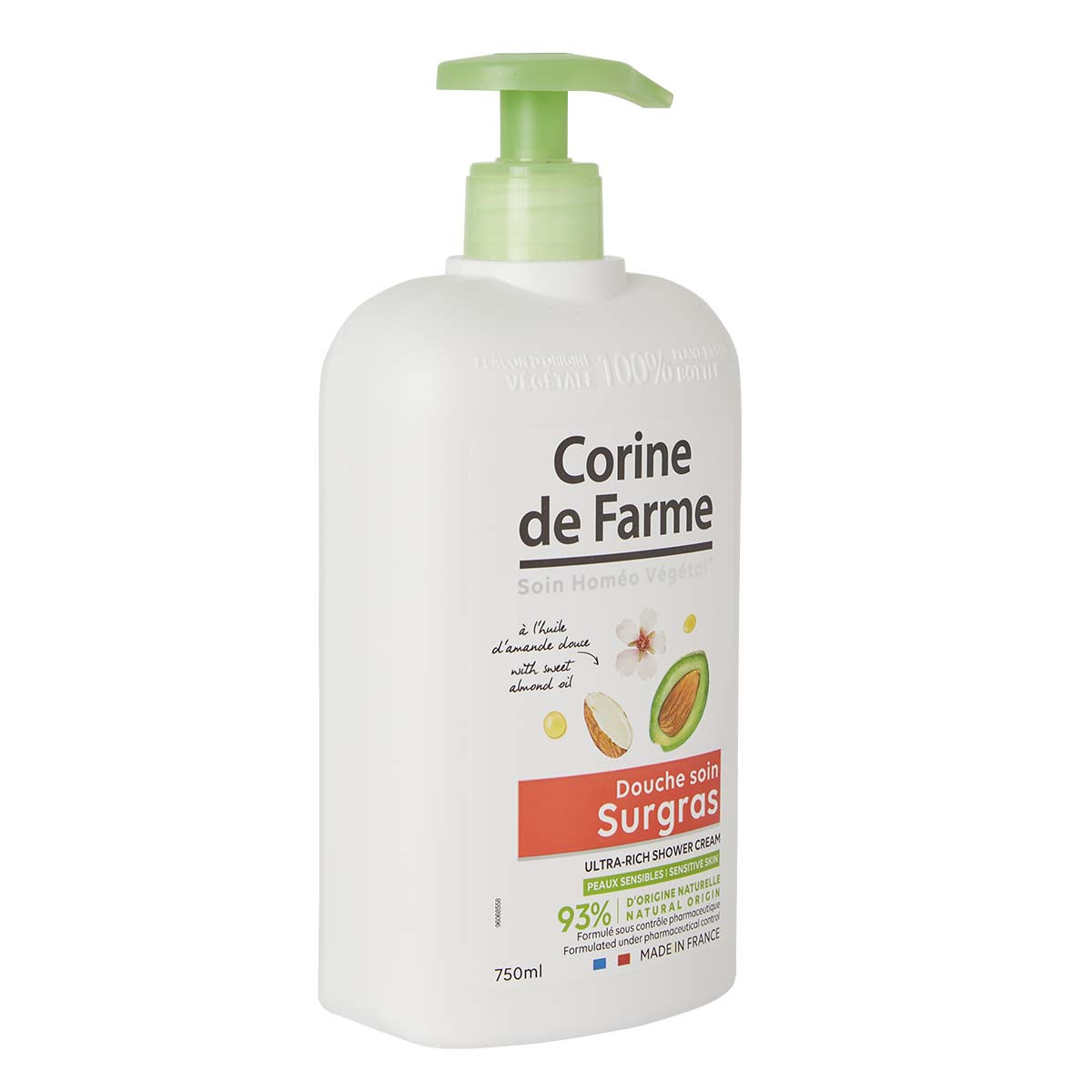 Gel Douche Soin Surgras A L'Huile d'Amande Douce - Corine De Farme