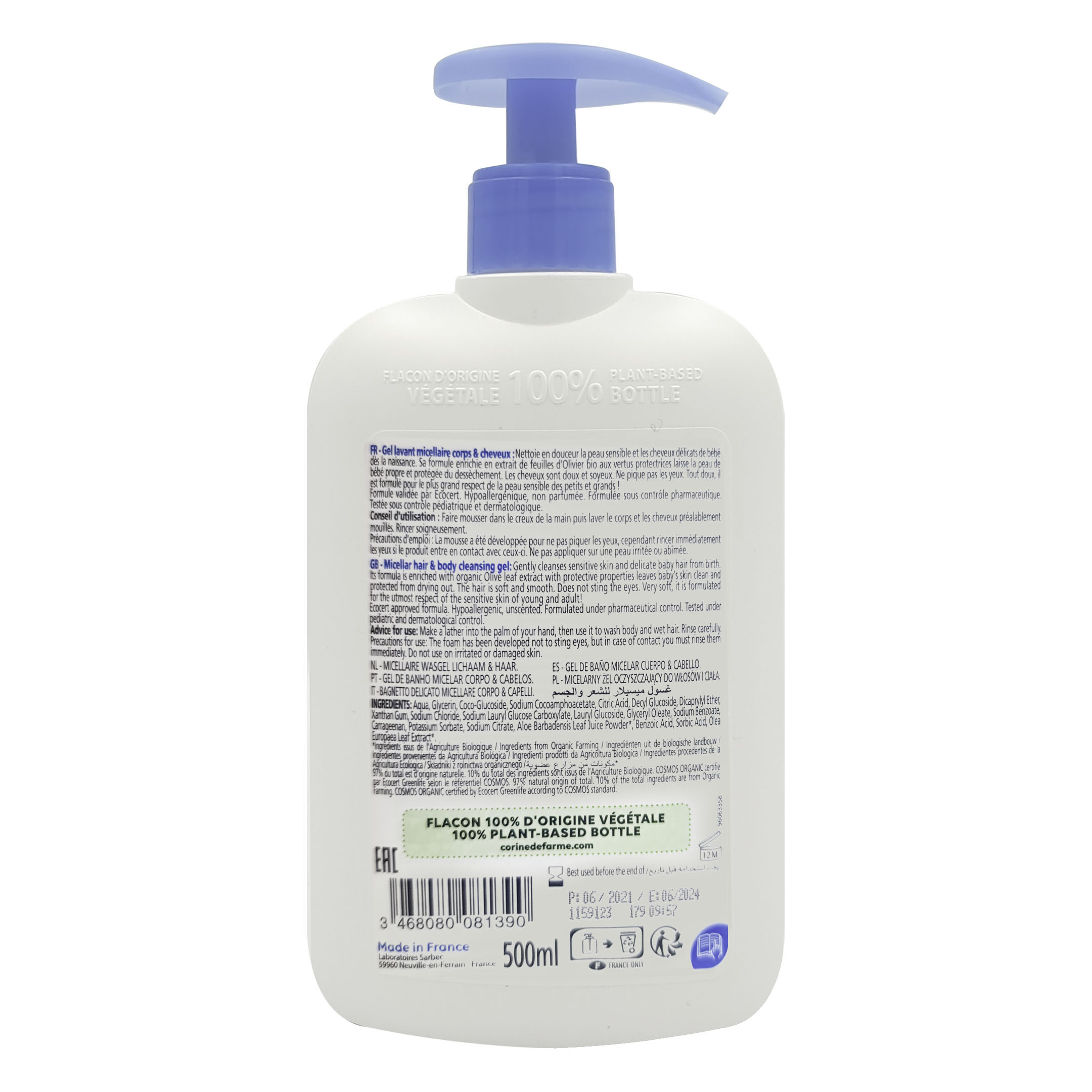 Gentle cleansing gel face hair body 500ml sales